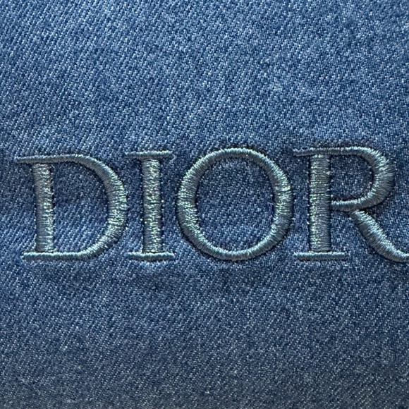 DIOR Limited Edition 2024 Beauty Denim Cosmetic Pouch Bag w/ Box + Tissue Paper - Picture 3 of 9